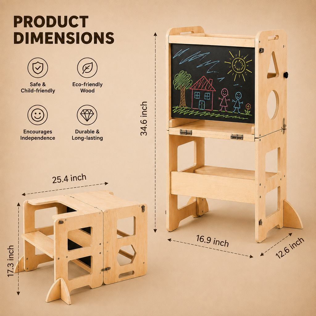 Little Explorer 3-in-1 Montessori Learning Tower