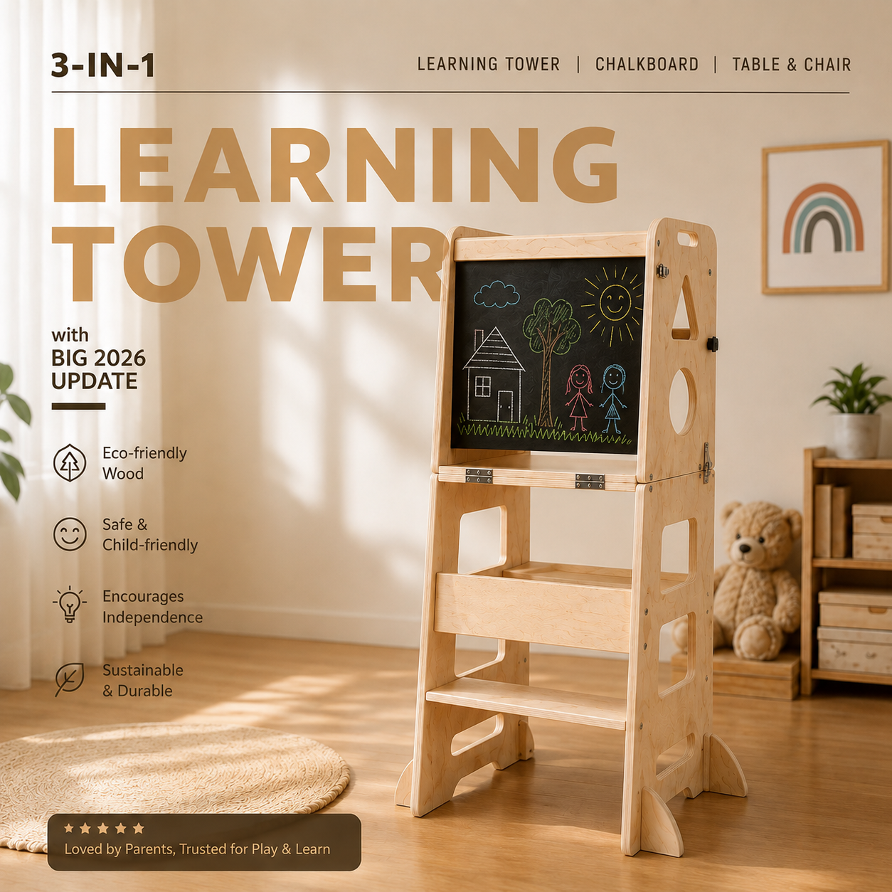 Little Explorer 3-in-1 Montessori Learning Tower